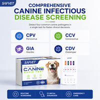 Kit de test vétérinaire CPV CDV GIA CCV pour chiens, test de diagnostic pour animaux de compagnie, parvovirus canin, maladie de Carré, giardia, coronavirus