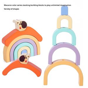 Cpc Ce <span class=keywords><strong>tracteur</strong></span> d'escargot en bois pour enfants couleur assortie bloc de construction cognitif amusant corde apprentissage marche jouet - Product Image 2