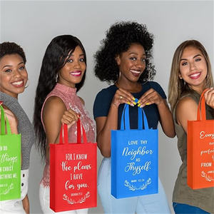 Bolsas de mano no tejidas cristianas de Pascua de 14x10 pulgadas, verso bíblico reutilizable a granel, bienvenida, <span class=keywords><strong>Semana</strong></span> <span class=keywords><strong>Santa</strong></span> para primera comunión - Product Image 5