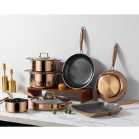 Set Peralatan Masak Profesional Chef Classic 12 pcs, Tutup Kaca, Wajan Penggorengan Anti Lengket Hibrida, Panci Tumis, Panci Casserole Dapur