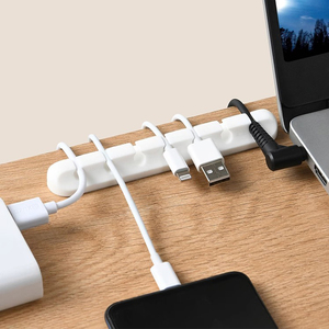 <span class=keywords><strong>Organizzatore</strong></span> di <span class=keywords><strong>Cavi</strong></span> Autoadesivo in Silicone: Supporto per Fili in Plastica con Ganci per Ricarica, per Uffici, Case, Soggiorni e Scrivanie - Product Image 5