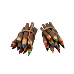 Customizable Natural Tree Wooden Branch Log Twig Colored <b>Pencils</b> with Logo for School Stationery Gift - Product Image 2