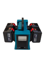 Onduleur à batterie lithium 18/20V, alimentation mobile 330W, sortie AC, double USB Type-C, charge rapide, conduit d'air de refroidissement intégré