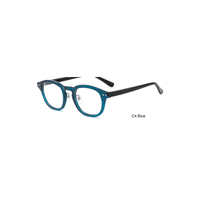 Montures de lunettes optiques rondes géométriques en acétate TR avec bordure audacieuse pour lunettes de vue unisexe OEM ODM