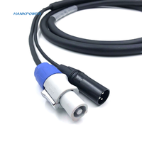 OEM Factory für Power con Blue Grey Stecker 3Pin XLR Dmx Hybrid kabel für Bühnen licht