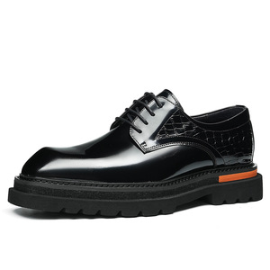 Chaussures de mariage pour hommes en cuir véritable haut de gamme, sur mesure, neuves, à bout rond, pour tenue de cérémonie - Product Image 3