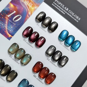 AILANUO Nuevo Set de Esmalte de Uñas en Gel UV Efecto Ojo de Gato de 10 Colores, Magnético, No Tóxico, Libre de HEMA y TPO, Curado LED/UV, Diseño de Lujo, Botella de Gel para DIY - Product Image 3