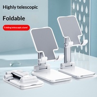 Support de téléphone pliable pour tablette, idéal pour les paresseux, diffusion en direct, cours en ligne, support universel télescopique rotatif