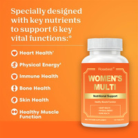 Complément alimentaire multivitaminé pour femmes en comprimés, marque privée OEM, avec fer, vitamine D3, complexe B et acide folique pour l'énergie, l'immunité, les os et la peau