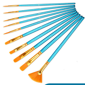 Juego de 10 Pinceles de Pelo de Nailon, Pinceles de Pintura Profesionales con Mango de Plástico Colorido para Principiantes - Product Image 6