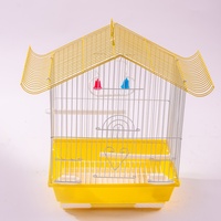 Cage à oiseaux moderne en acier inoxydable, pliable, avec plateau en plastique suspendu pour perruches - Vente en gros