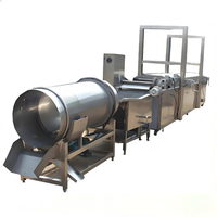 Friteuse industrielle commerciale entièrement automatique pour légumes, fruits, bonbons, frites surgelées, chips de pommes de terre, ligne de production 800 kg/h, qualité alimentaire 304