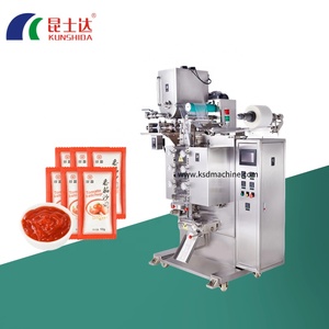 180 ~ 200 sachets/min Ketchup pâte de miel shampoing crème gel produit jus de fruit <span class=keywords><strong>eau</strong></span> Sauce tomate Sachet Machine d'emballage - Product Image 1