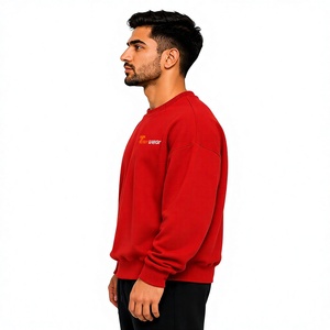 <b>Mens</b> Minimalist Basic Oversized Sweatshirts soft cotton blend fleece Crew Neck <b>Long</b> <b>Sleeve</b> Pullover <b>Top</b> clean oversized - Product Image 3