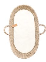 Panier à langer pour bébé en jonc de mer tressé OEM avec coussin en coton, support, matelas et poignée