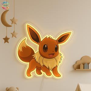 IPixel OEM y ODM UV Print Anime Neon Sign Eevee LED Neon Light Sign Acrílico Custom Logo Neon para la decoración <span class=keywords><strong>de</strong></span> la pared <span class=keywords><strong>de</strong></span> la habitación <span class=keywords><strong>de</strong></span> los niños - Product Image 1