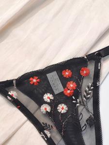Nuovo Set di Lingerie Sexy in Stile Europeo e Americano per Donne, <span class=keywords><strong>Intimo</strong></span> Trasparente con Stampa Floreale e Perizoma - Product Image 4
