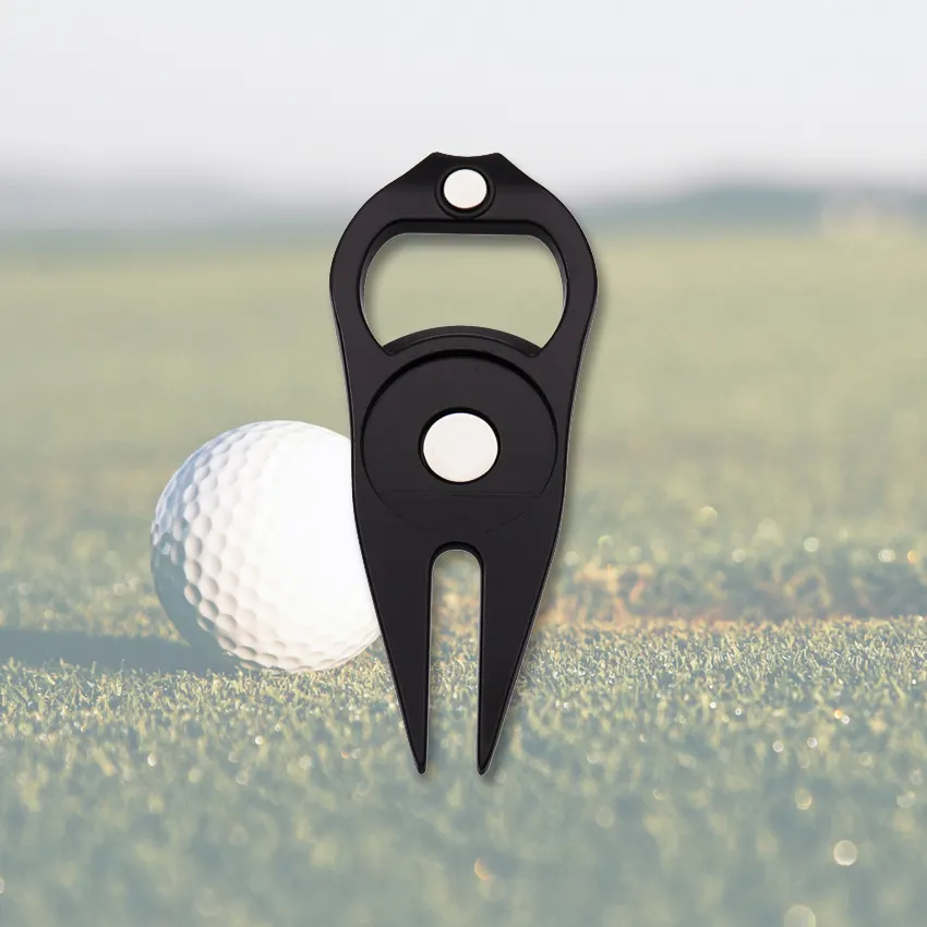 Tee Ball marker magnetici strumento Divot cappello Clip accessori per asciugamani Kit Logo personalizzato all'ingrosso di marca Golf pratica regalo Set