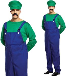 Nuevo traje de disfraz de Mario Luigi <span class=keywords><strong>Bros</strong></span> Plumber <span class=keywords><strong>Brothers</strong></span> para hombre adulto - Product Image 2
