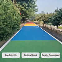 Piste de course en plastique préfabriquée auto-drainante à haute élasticité de 13 mm, écologique, perméable, pour terrain de jeu universitaire, couleur personnalisée