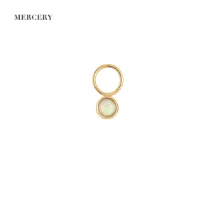 Mercery-Colgante personalizado de perla ODM, accesorios de joyería personalizados, pendiente de joyería de oro sólido de 14K, abalorio artesanal