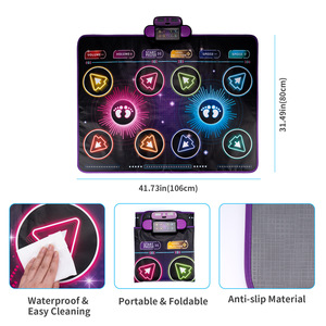 Tapis de danse interactif en gros avec lumières colorées et Bluetooth pour enfants, jeu de défi PK, instrument musical - Product Image 2