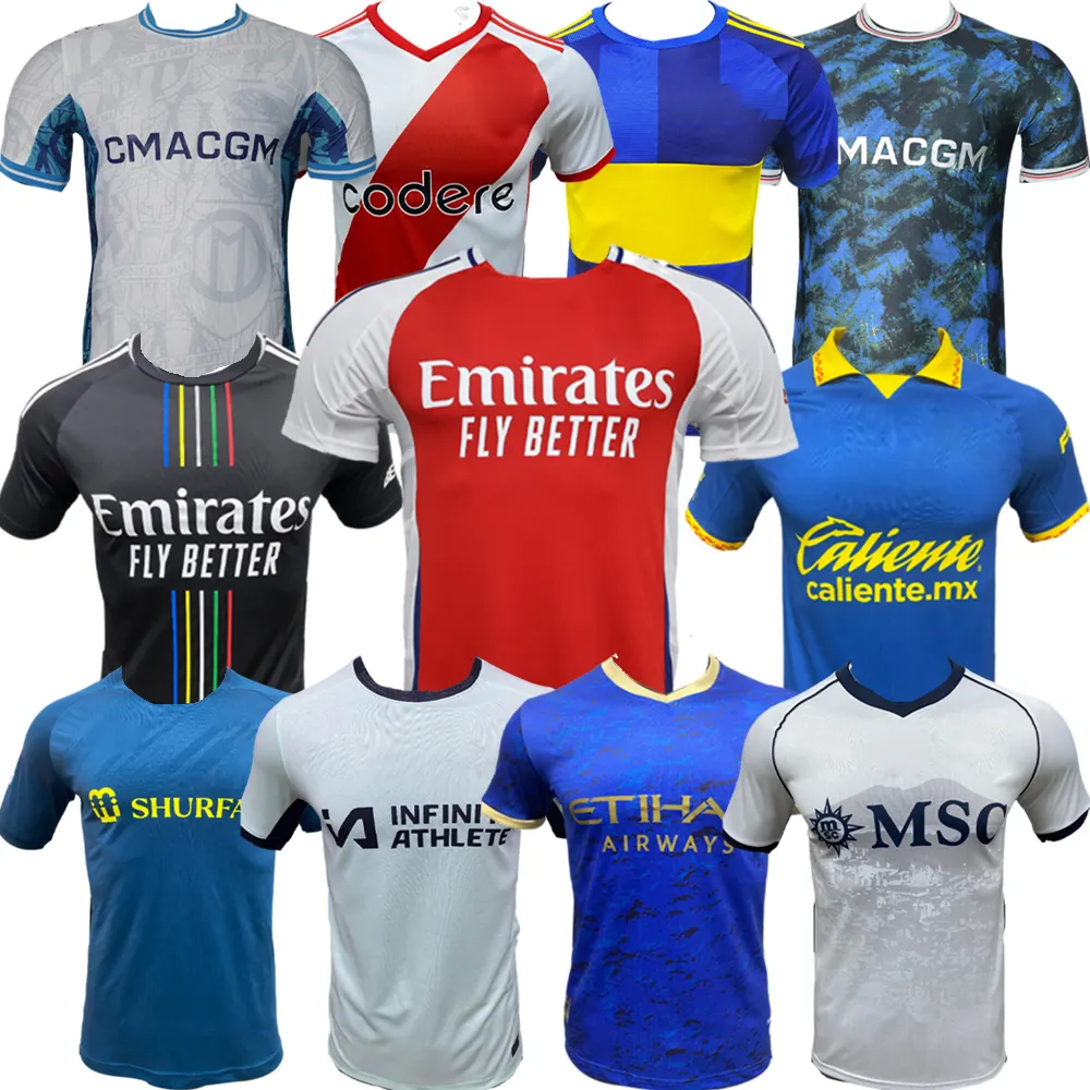 Thailand quality custom soccer jersey uniform real city football shirt player version brand club logo