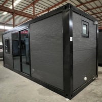 Maison préfabriquée en conteneur imperméable de 20 pieds et 40 pieds, appartement de 2 à 5 chambres pour usage commercial/bureau