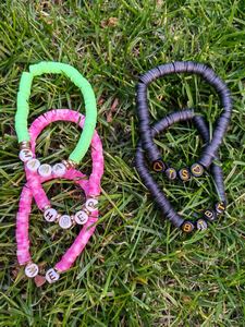 Promotion DIY Coloré Polymère Argile Perles Bracelets À La Main Élasticité MAMA Enseignant Mots Perlé Bracelets pour Femmes Bijoux - Product Image 4