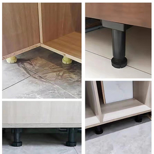 <span class=keywords><strong>Piedini</strong></span> Rotondi Neri in Plastica <span class=keywords><strong>per</strong></span> Mobili, Gambe Regolabili in PVC Spesso <span class=keywords><strong>per</strong></span> Battiscopa con Fibbia da 26mm di Diametro - Product Image 3