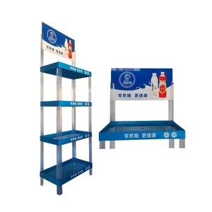 Custom <span class=keywords><strong>Store</strong></span> Design colore blu 4 livelli di altezza su misura scaffale in plastica scaffali espositore per minimarket - Product Image 6