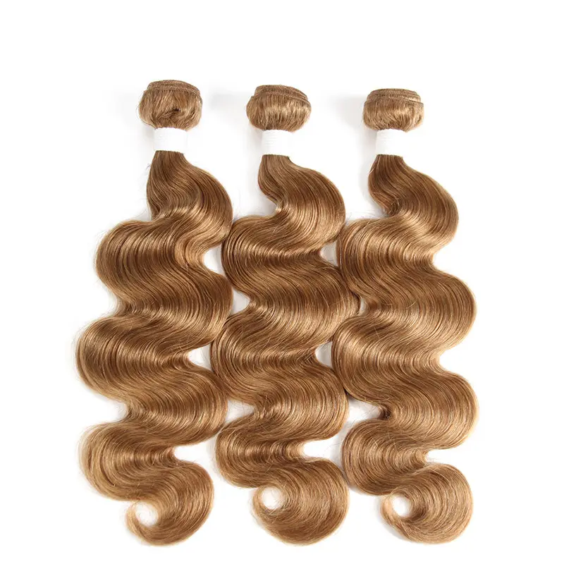 Extensiones de cabello humano brasileño virgen, calidad de cutícula alineada, 27, 30, 613 #, venta al por mayor