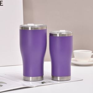 Vaso Térmico Curvo de 20oz/30oz, Taza de Acero Inoxidable de Doble Pared con Aislamiento al Vacío y Tapa, con Logotipo Personalizado - Product Image 5
