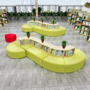 Canapé combiné de forme spéciale pour bibliothèque scolaire, bureau, espace de repos, bibliothèque communautaire, salle de lecture, salle d'attente d'hôpital - Product Image 2
