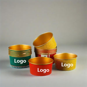 ภาชนะบรรจุอาหารแบบนำกลับบ้านขนาด 750 1000 1300 1480 มล. ชามฟอยล์อะลูมิเนียมสีทอง ชามสลัดแบบใช้แล้วทิ้ง - Product Image 1