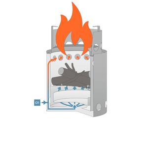 <span class=keywords><strong>Estufa</strong></span> Portátil de Acero Inoxidable para Camping y Senderismo - Compacta 12.5x12.5x18cm, Potente y Eficiente, de Leña y Bajo Humo - Product Image 6