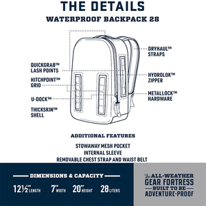 Sac étanche de randonnée personnalisé 600D Sac à dos submersible Sac à dos étanche à l'air Sac à dos à fermeture éclair robuste Sac à dos pour ordinateur portable Sac à dos solide - Product Image 2