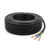 Kabel Listrik Overhead NewHope H03VV-F AC 250V VDE Konduktor Tembaga 2-inti Terpilin 18 AWG Berisolasi PVC Gulungan Terpilin