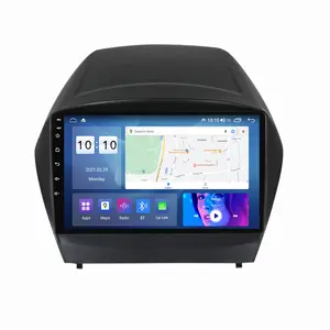 MEKEDE Sistem Audio Mobil Android, Stereo IPS QLED DSP 9 Inci untuk Hyundai IX35 2009-2015 9 Inci dengan GPS