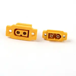 XT60E Yellow Plug Socket Female Contact Metal Parts Copper Gold Plated Cable Connector For UAV