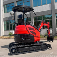 Micro-excavatrice compacte, petite excavatrice d'ingénierie à chenilles télescopiques en caoutchouc, avec système de changement rapide d'outils et forte puissance