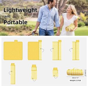 Customize 80x80" Rubber Core Puncture-Resistant Cool-Touch Fabric Cartoon Animal Printed Portable Outdoor Picnic <b>Mat</b> - Product Image 4