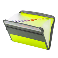 Carpeta de plástico A4 tamaño carta 13, carpeta de archivos expansible de bolsillo con cremallera, carpeta DE PRESENTACIÓN DE Material PU para tablero de papelería de oficina escolar