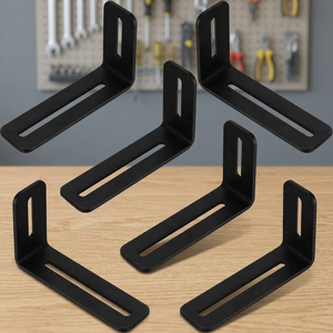 Support d'étagère en métal à fente noire en forme de L réglable à 90 degrés de la marque <span class=keywords><strong>SKYD</strong></span> - Product Image 3