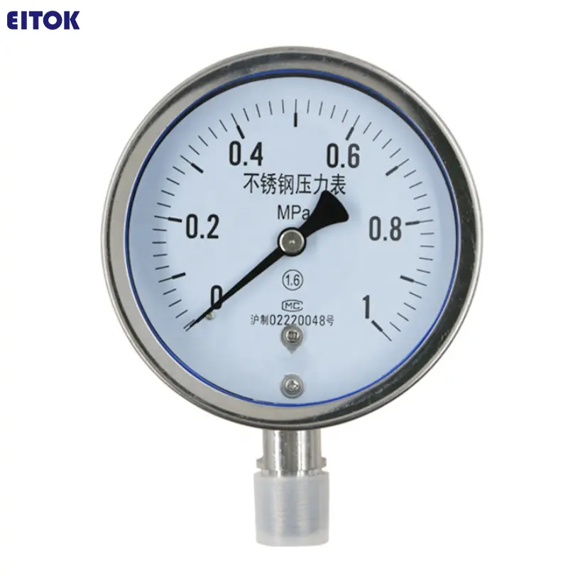 China stainless steel digital pressure gauge price hydraulic pressure gauge liquid air gas fuel water manometer