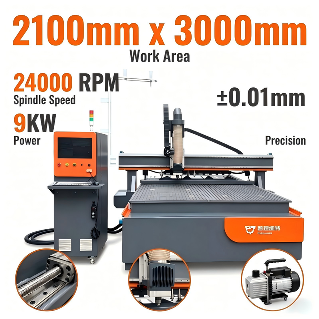 Atc Cnc Router Machine for Metal Wood Heavy Duty Industrial Cnc Router Machine 3000 X 2000 Vacuum Atc 3 Axis
