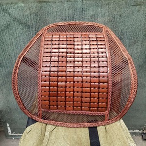 Coussin de soutien lombaire en bambou à 9 rangées de picots massants pour voiture, bureau et usage estival - Product Image 1