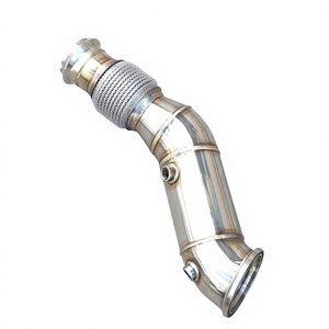 Nouveau Downpipe d'échappement poli miroir SS304 pour B46 <span class=keywords><strong>320i</strong></span> 330i 330ix 330e F22 F23 F32 F34 F36 G20 <span class=keywords><strong>G30</strong></span> - Product Image 1