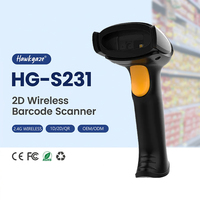 Escáner Inalámbrico 2D, Lector de Códigos de Barras para Almacén, Escáner de Códigos de Barras Portátil Inalámbrico, Escáner de Códigos de Barras Plug and Play