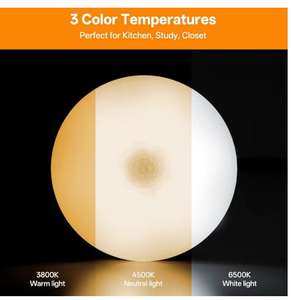 إضاءة ليلية دائرية تعمل بالاستشعار الحركي وقابلة للشحن عبر USB للمطبخ وغرفة النوم والسلالم والممرات والخزائن - Product Image 3